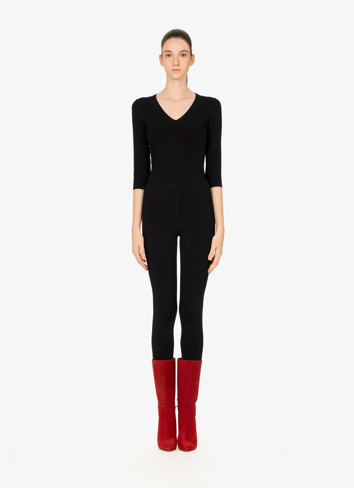 MID-CALF STILETTO BOOTS  ALAÏA PURPLE MID-CALF STILETTO BOOTS